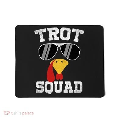 Running Turkey Sunglasses Trot Squad Thanksgiving Mousepad