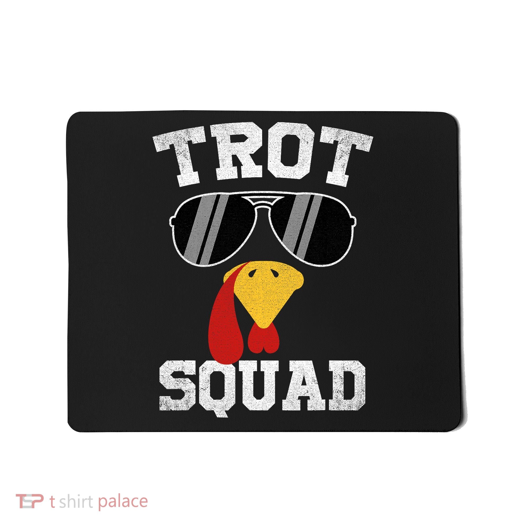 Running Turkey Sunglasses Trot Squad Thanksgiving Mousepad