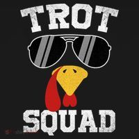 Running Turkey Sunglasses Trot Squad Thanksgiving Mousepad thumb 1