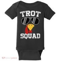 Running Turkey Sunglasses Trot Squad Thanksgiving Baby Bodysuit thumb 0