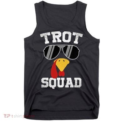Running Turkey Sunglasses Trot Squad Thanksgiving Tank Top
