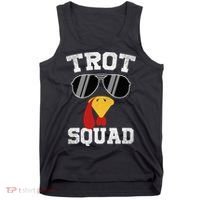 Running Turkey Sunglasses Trot Squad Thanksgiving Tank Top thumb 0