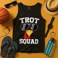 Running Turkey Sunglasses Trot Squad Thanksgiving Tank Top thumb 4