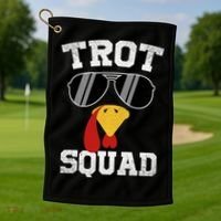 Running Turkey Sunglasses Trot Squad Thanksgiving Golf Towel thumb 1