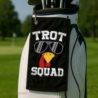 Running Turkey Sunglasses Trot Squad Thanksgiving Golf Towel thumb 2