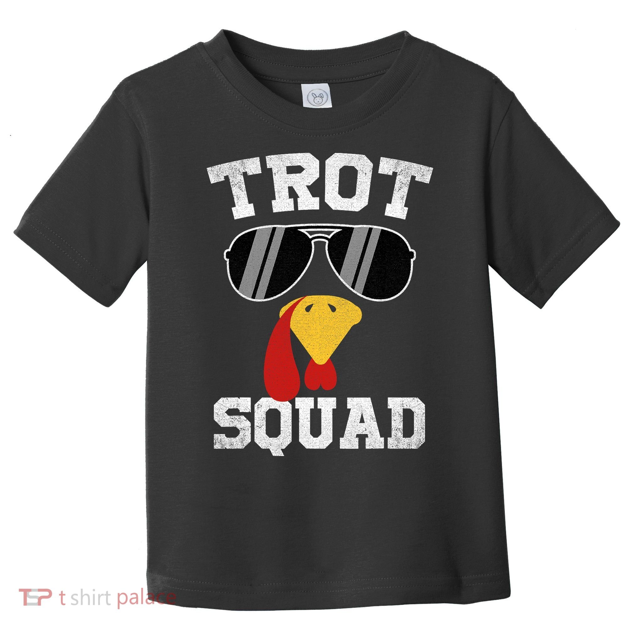 Running Turkey Sunglasses Trot Squad Thanksgiving Toddler T-Shirt