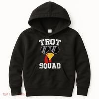 Running Turkey Sunglasses Trot Squad Thanksgiving Kids Hoodie thumb 0
