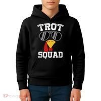 Running Turkey Sunglasses Trot Squad Thanksgiving Kids Hoodie thumb 4