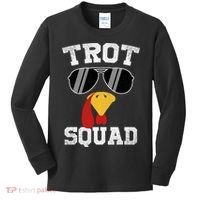 Running Turkey Sunglasses Trot Squad Thanksgiving Kids Long Sleeve Shirt thumb 0