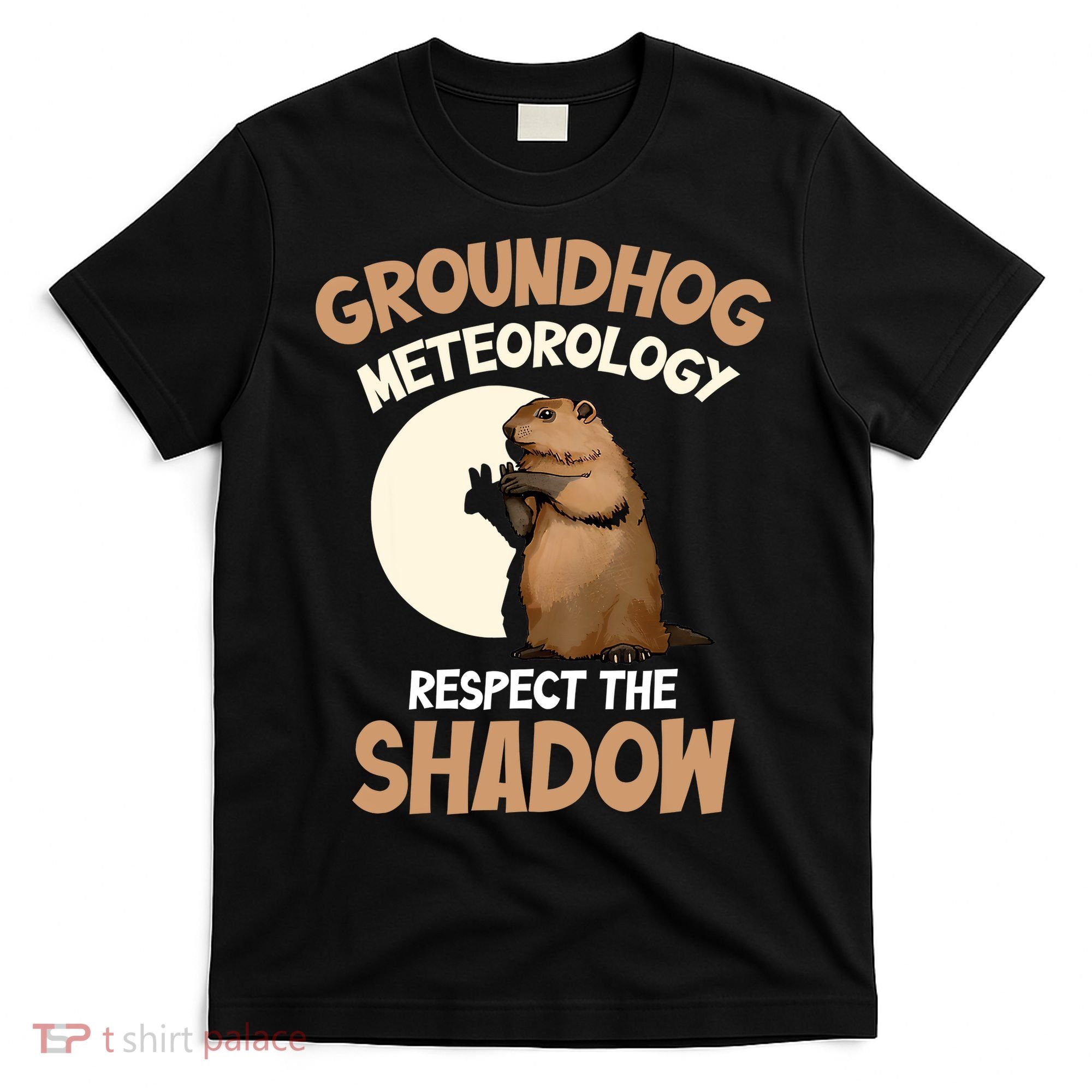 Respect The Shadow Meteorology Funny Groundhog Day T-Shirt