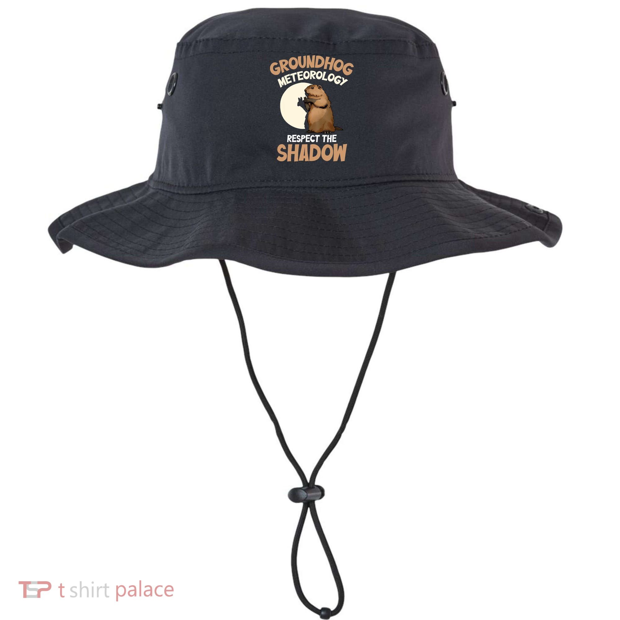 Respect The Shadow Meteorology Funny Groundhog Day Bucket Hat