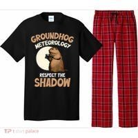 Respect The Shadow Meteorology Funny Groundhog Day Pajama Set thumb 0