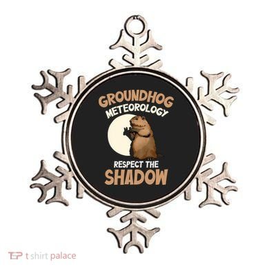 Respect The Shadow Meteorology Funny Groundhog Day Ornament