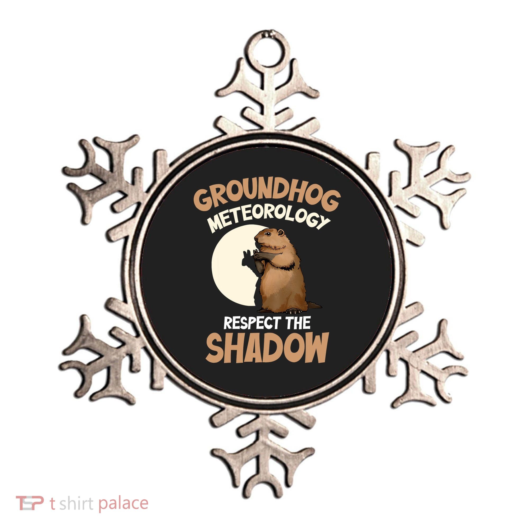 Respect The Shadow Meteorology Funny Groundhog Day Ornament