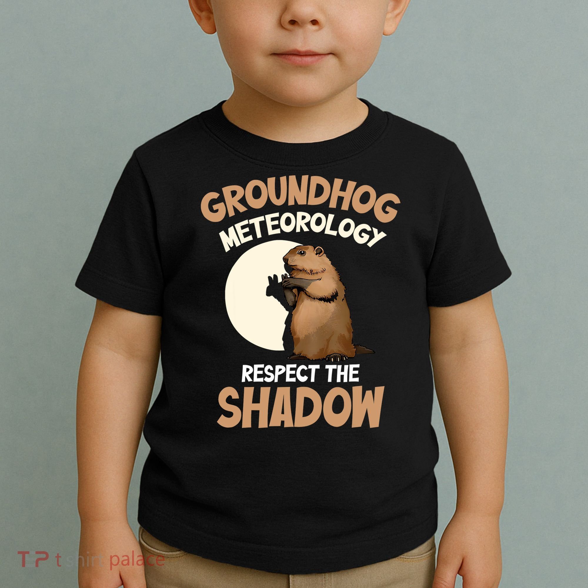 Respect The Shadow Meteorology Funny Groundhog Day Toddler T-Shirt
