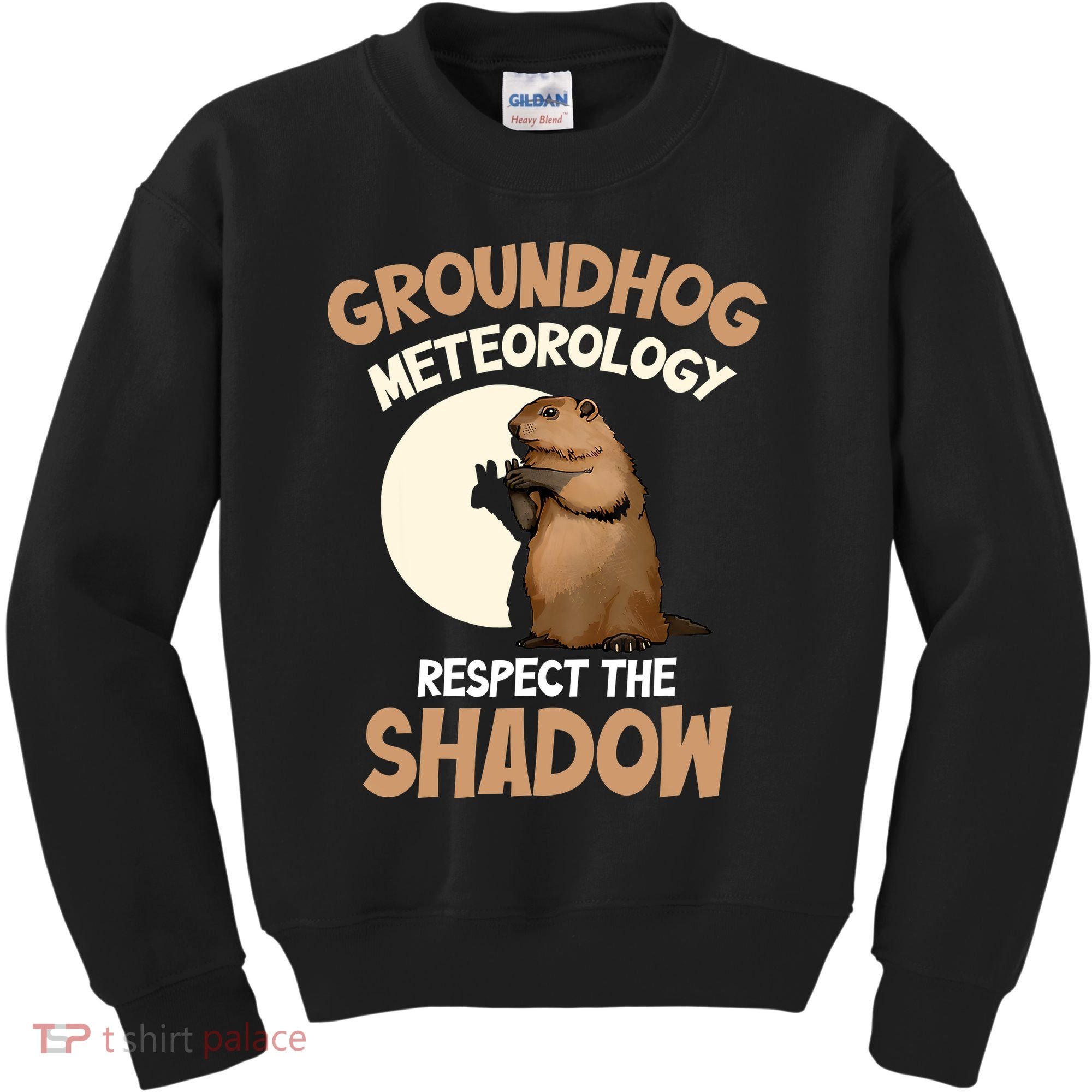 Respect The Shadow Meteorology Funny Groundhog Day Kids Sweatshirt