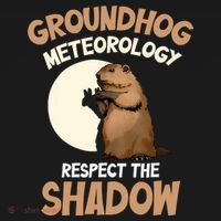 Respect The Shadow Meteorology Funny Groundhog Day Kids T-Shirt thumb 4