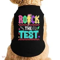 Rock The Test Testing Day Teacher Student Doggie Tank thumb 0