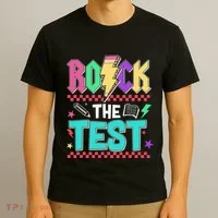 Rock The Test Testing Day Teacher Student T-Shirt thumb 3