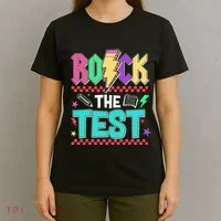Rock The Test Testing Day Teacher Student T-Shirt thumb 4