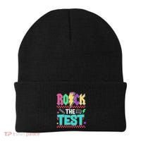 Rock The Test Testing Day Teacher Student Beanie thumb 0