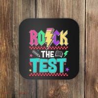 Rock The Test Testing Day Teacher Student Coaster thumb 0