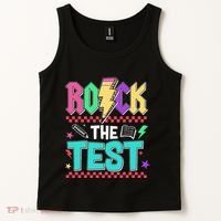 Rock The Test Testing Day Teacher Student Tank Top thumb 2