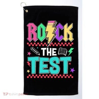 Rock The Test Testing Day Teacher Student Golf Towel