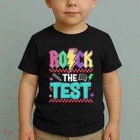 Rock The Test Testing Day Teacher Student Toddler T-Shirt thumb 2