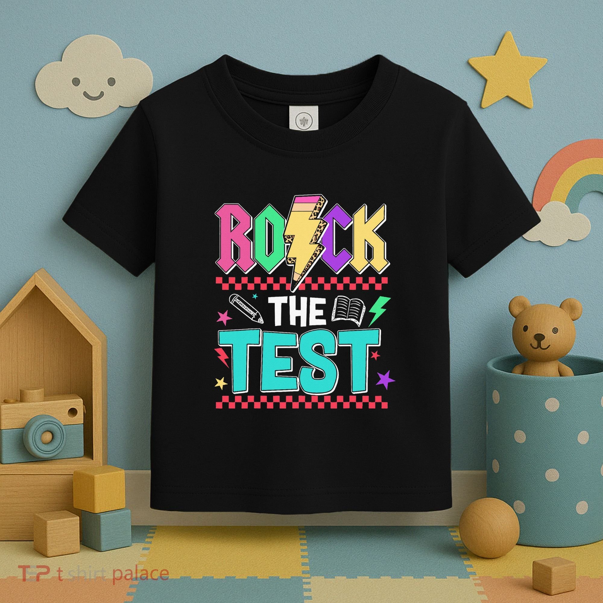 Rock The Test Testing Day Teacher Student Toddler T-Shirt