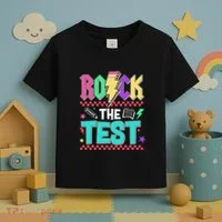 Rock The Test Testing Day Teacher Student Toddler T-Shirt thumb 3