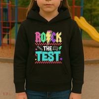 Rock The Test Testing Day Teacher Student Kids Hoodie thumb 3