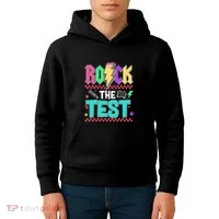 Rock The Test Testing Day Teacher Student Kids Hoodie thumb 4
