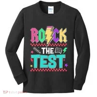 Rock The Test Testing Day Teacher Student Kids Long Sleeve Shirt thumb 0