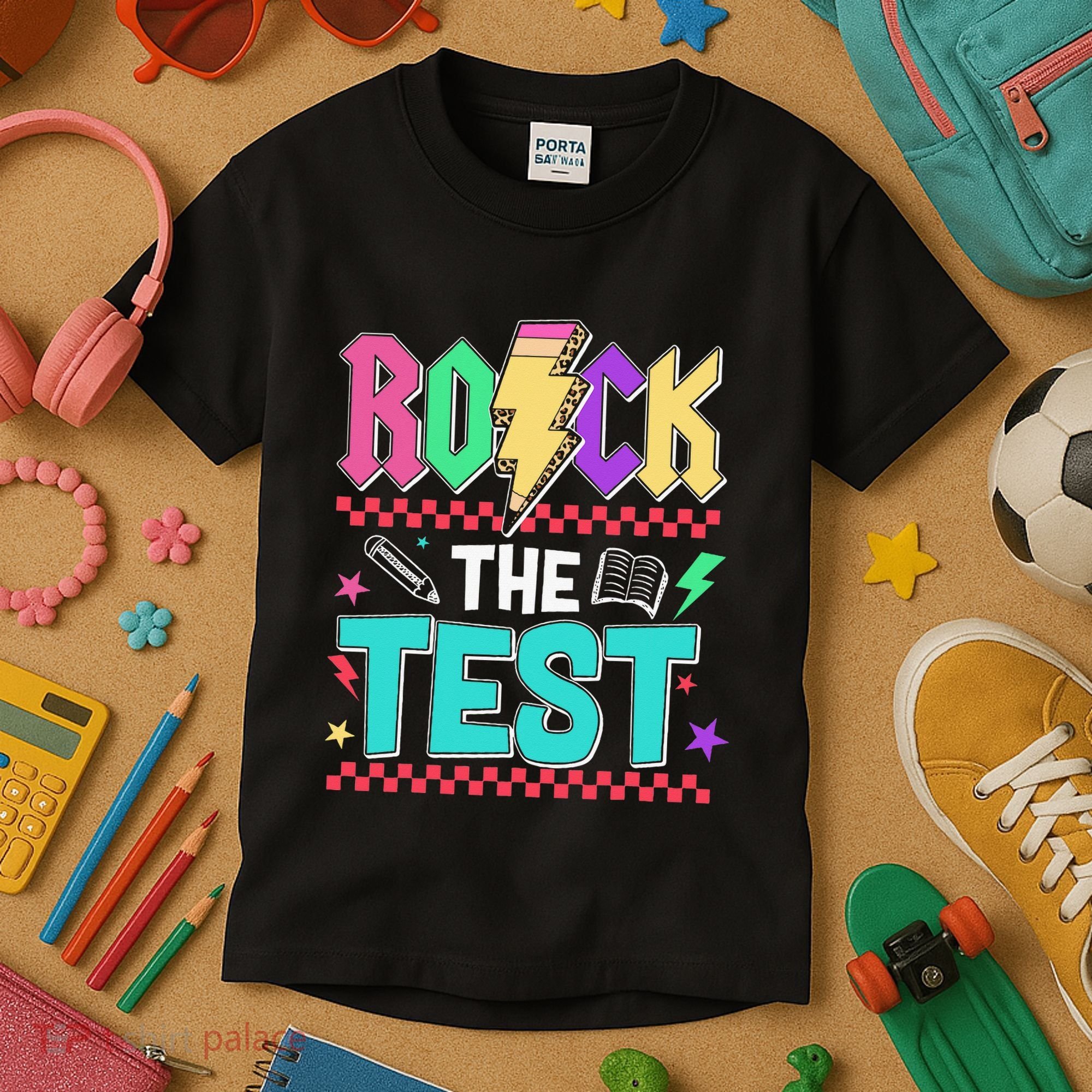 Rock The Test Testing Day Teacher Student Kids T-Shirt