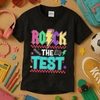 Rock The Test Testing Day Teacher Student Kids T-Shirt thumb 3