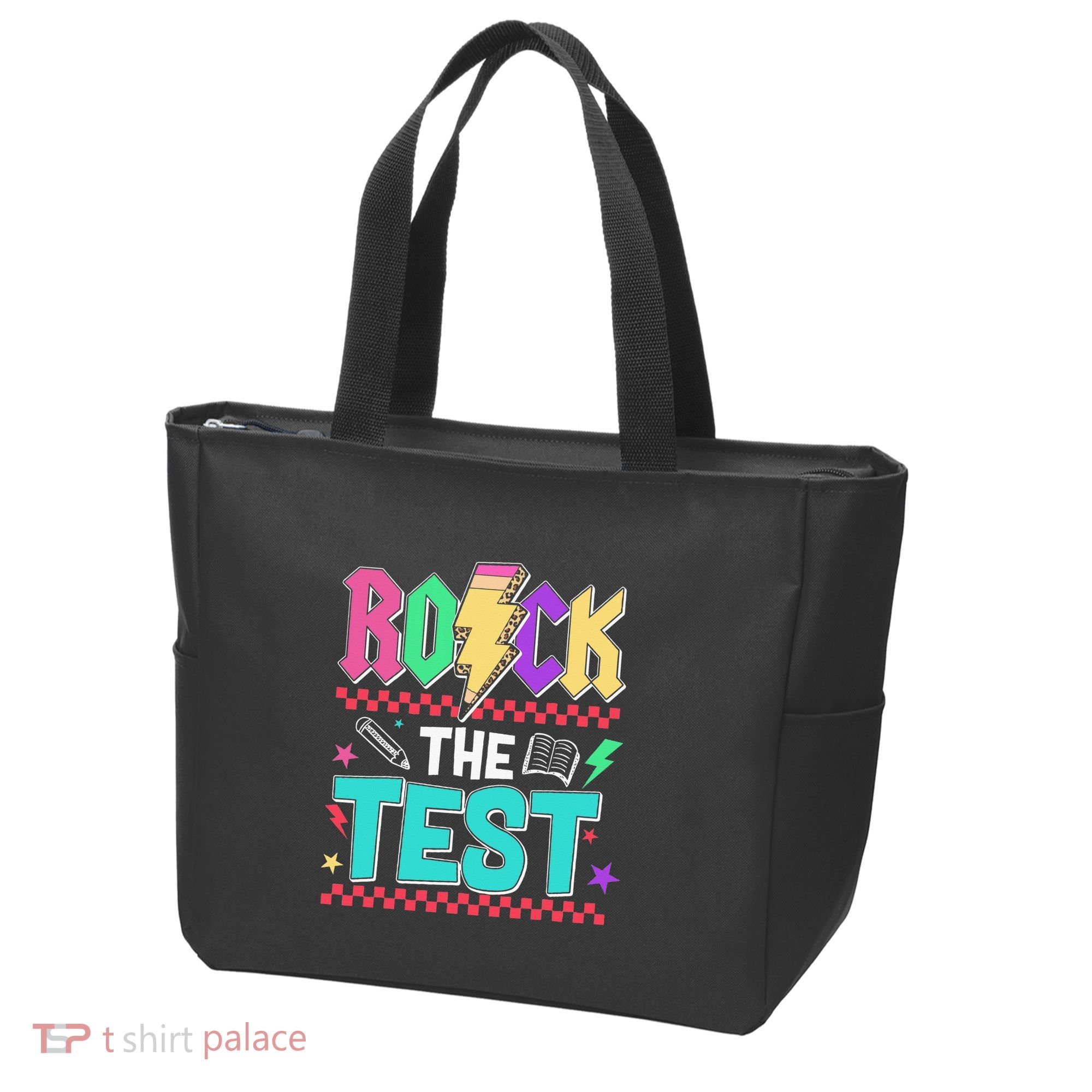 Rock The Test Testing Day Teacher Student Tote Bag