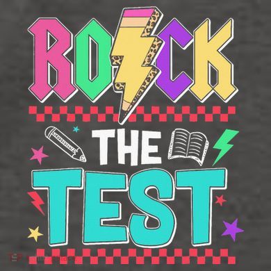 Rock The Test Testing Day Teacher Student Vector Backpack