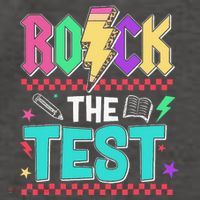Rock The Test Testing Day Teacher Student Vector Backpack thumb 2