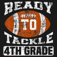 Ready To Tackle 4th Fourth Grade Football First Day School Doggie Tank thumb 4
