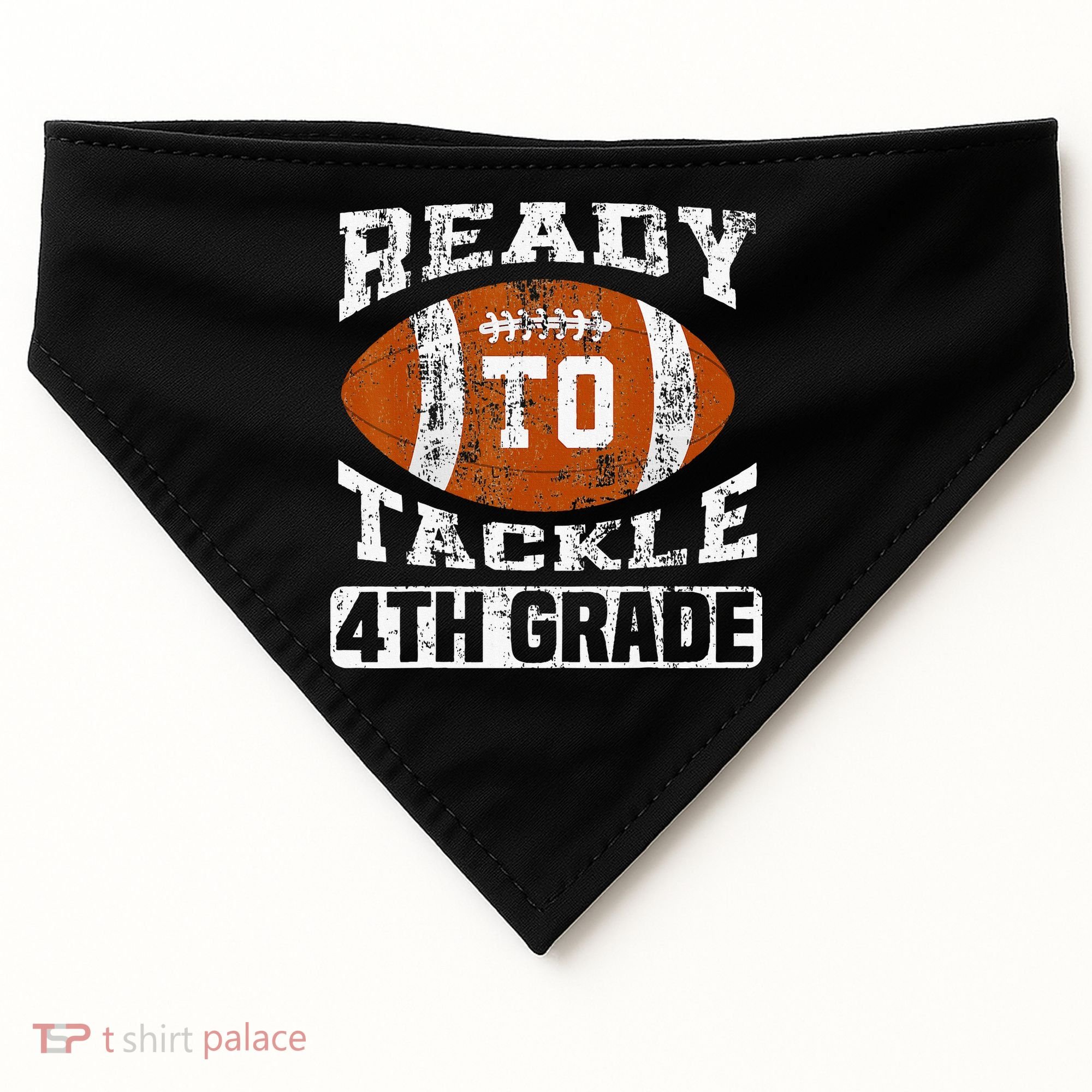 Ready To Tackle 4th Fourth Grade Football First Day School USA-Made Doggie Bandana