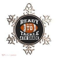 Ready To Tackle 4th Fourth Grade Football First Day School Ornament thumb 0