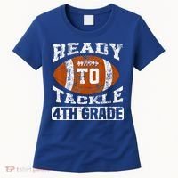 Ready To Tackle 4th Fourth Grade Football First Day School Women's T-Shirt thumb 0