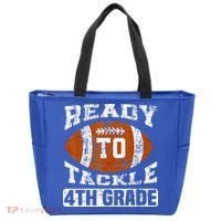 Ready To Tackle 4th Fourth Grade Football First Day School Tote Bag thumb 0