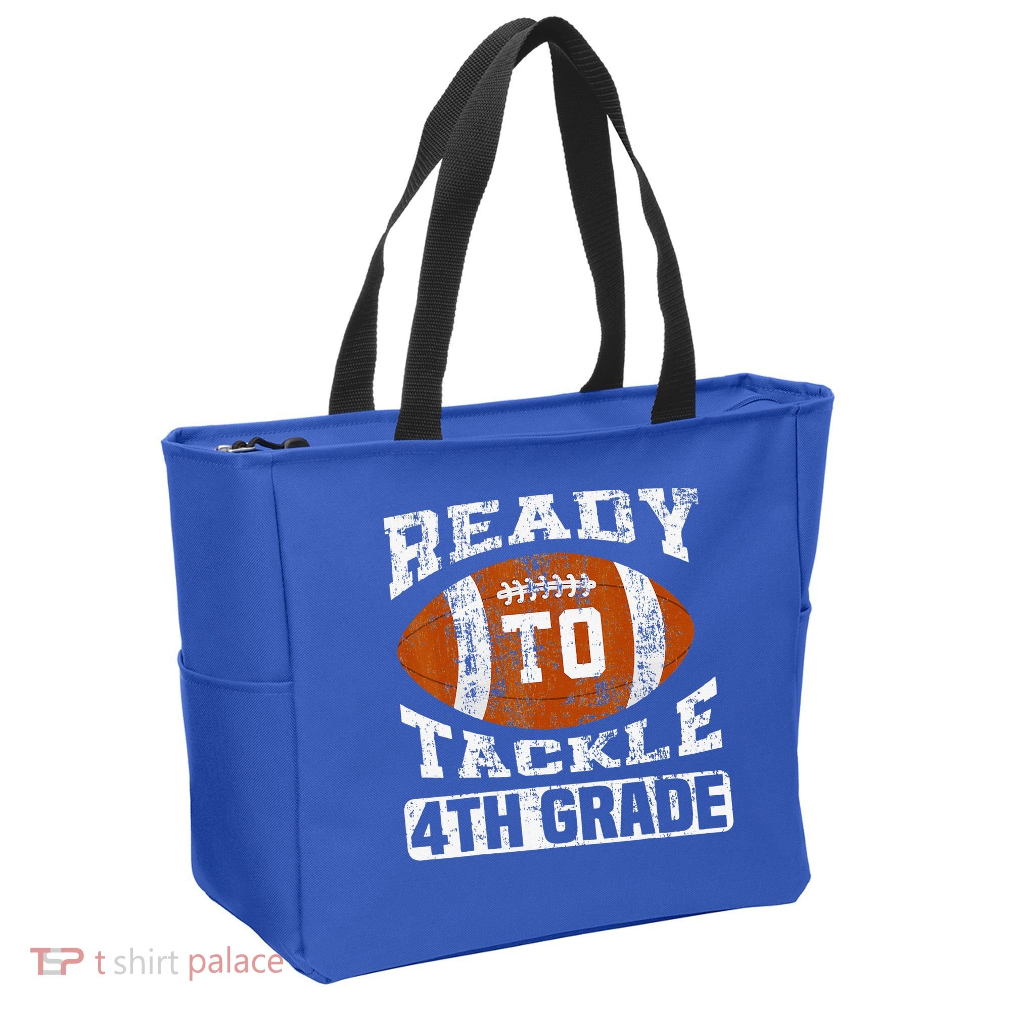 Ready To Tackle 4th Fourth Grade Football First Day School Tote Bag
