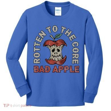 Rotten To The Core Bad Apple Kids Long Sleeve Shirt