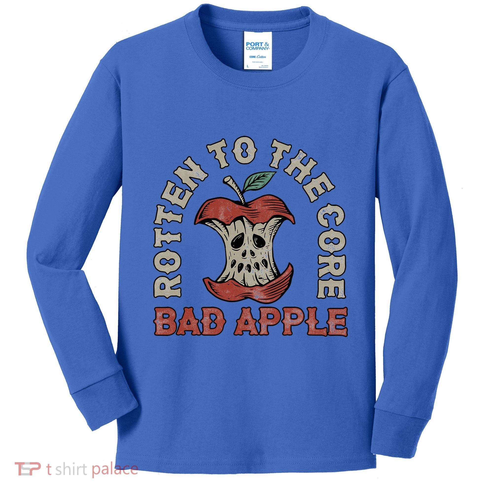 Rotten To The Core Bad Apple Kids Long Sleeve Shirt