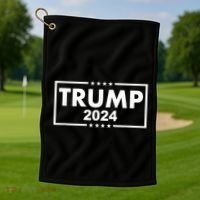 Red Trump Trump 2024 Take America Back Election Red Golf Towel thumb 1