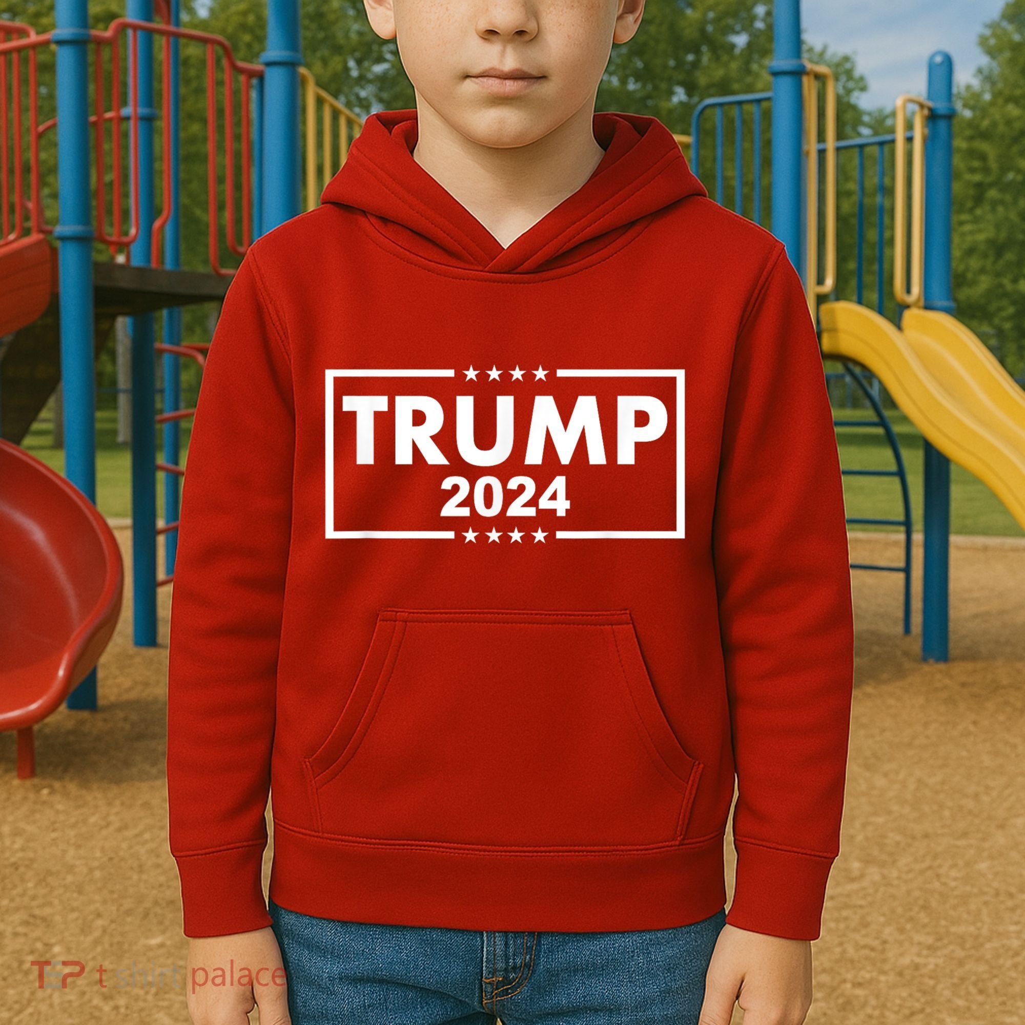 Red Trump Trump 2024 Take America Back Election Red Kids Hoodie