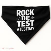 Rock The Test Encouragement Apparel For Teachers And USA-Made Doggie Bandana thumb 0